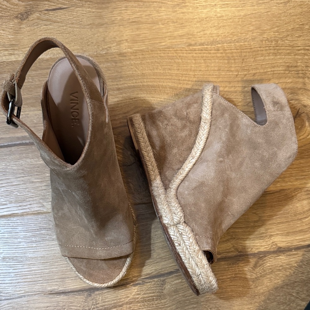 Vince Women's Brown Suede Wedges